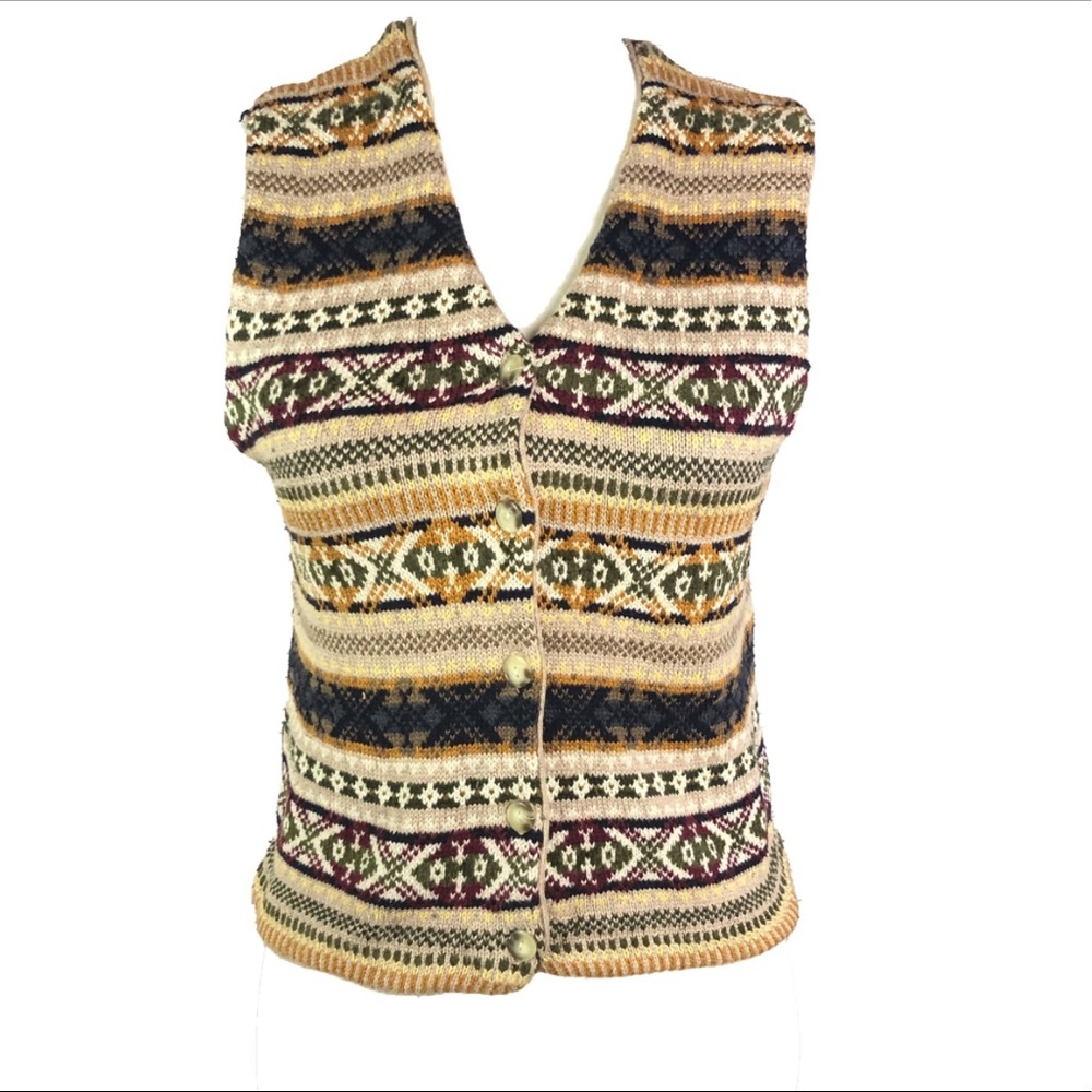 Vintage 90’s Southwestern Button Up Western Vest